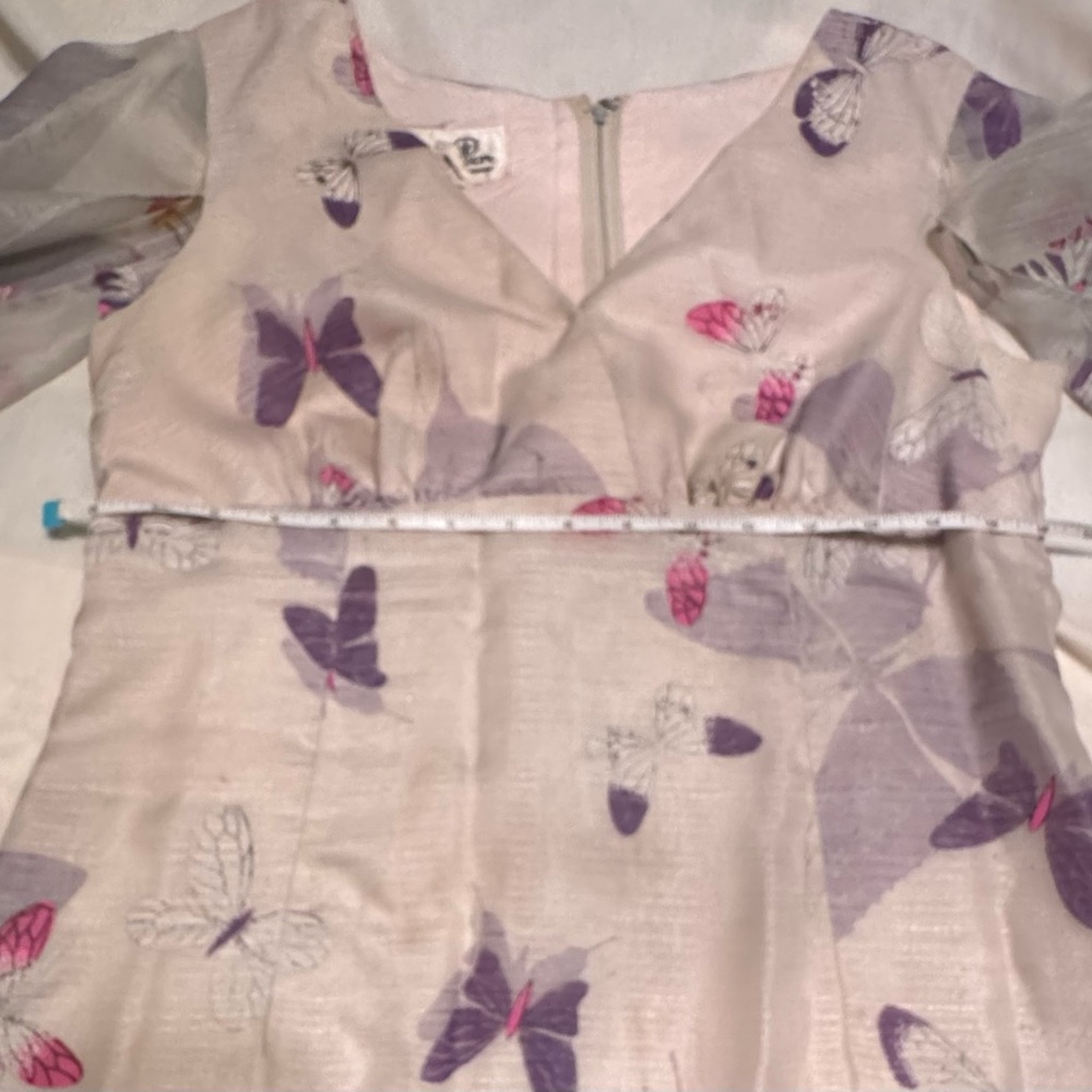 Alfred Shaheen Vintage Butterfly Print Dress - Picture 7 of 12